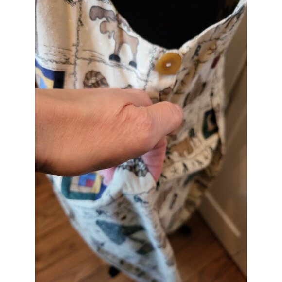 Vintage 90s Handmade Christmas Dress/Jumper S Custom Primitive Winter Cottage - Picture 8 of 9